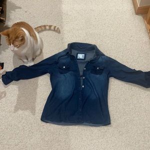 Blue a justice denim gem jacket.